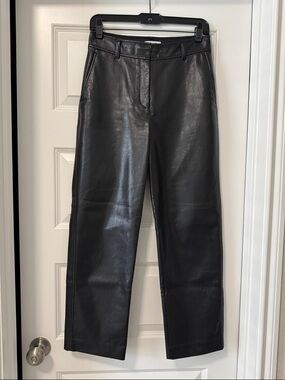 Aritzia Faux Leather Straight-Leg Pants